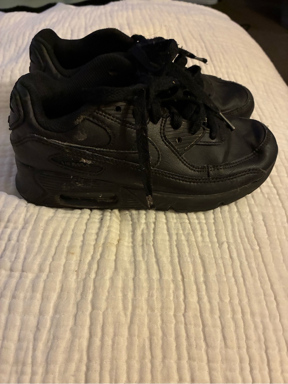 Nike Kids Black Lace-Up Sneakers